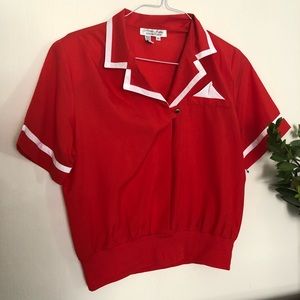 Vintage red sailor top